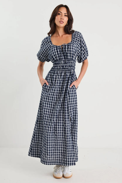 Stories Be Told Ritual Ink Check Poet Dress