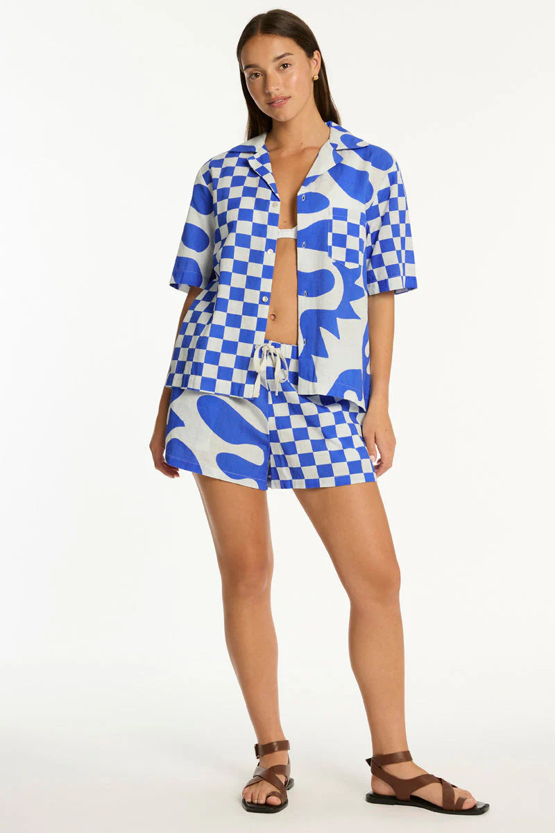 Sea Level Seascape Bowling Shirt