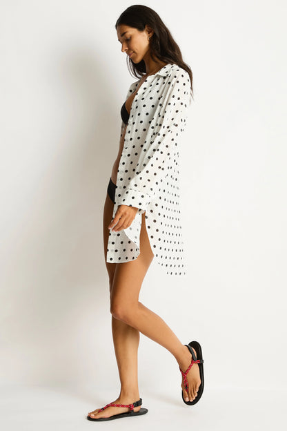 Sea Level Dottie Cruise Shirt-Coconut