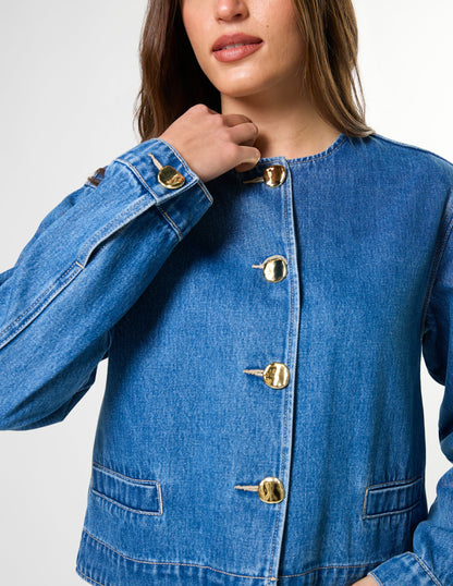 Steel+Gemma Clara Jacket Mid Blue