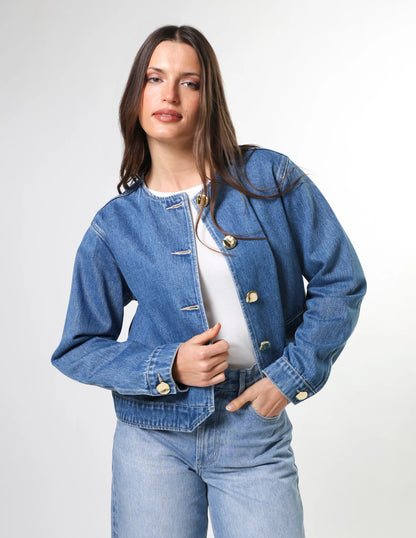 Steel+Gemma Clara Jacket Mid Blue