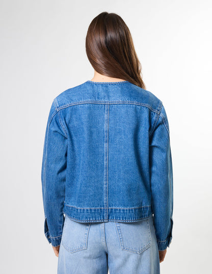Steel+Gemma Clara Jacket Mid Blue
