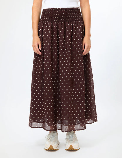 Stella+Gemma Dorothy Skirt Chocolate Spot