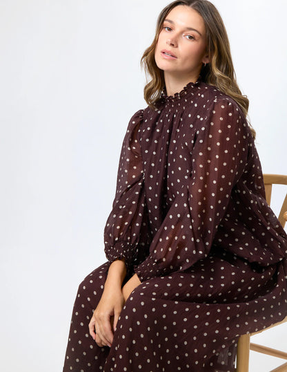 Stella+Gemma Dorothy Skirt Chocolate Spot