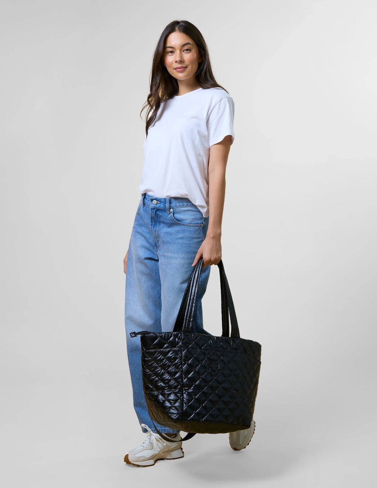 Stella+Gemma Overnight Bag Quilted in Black