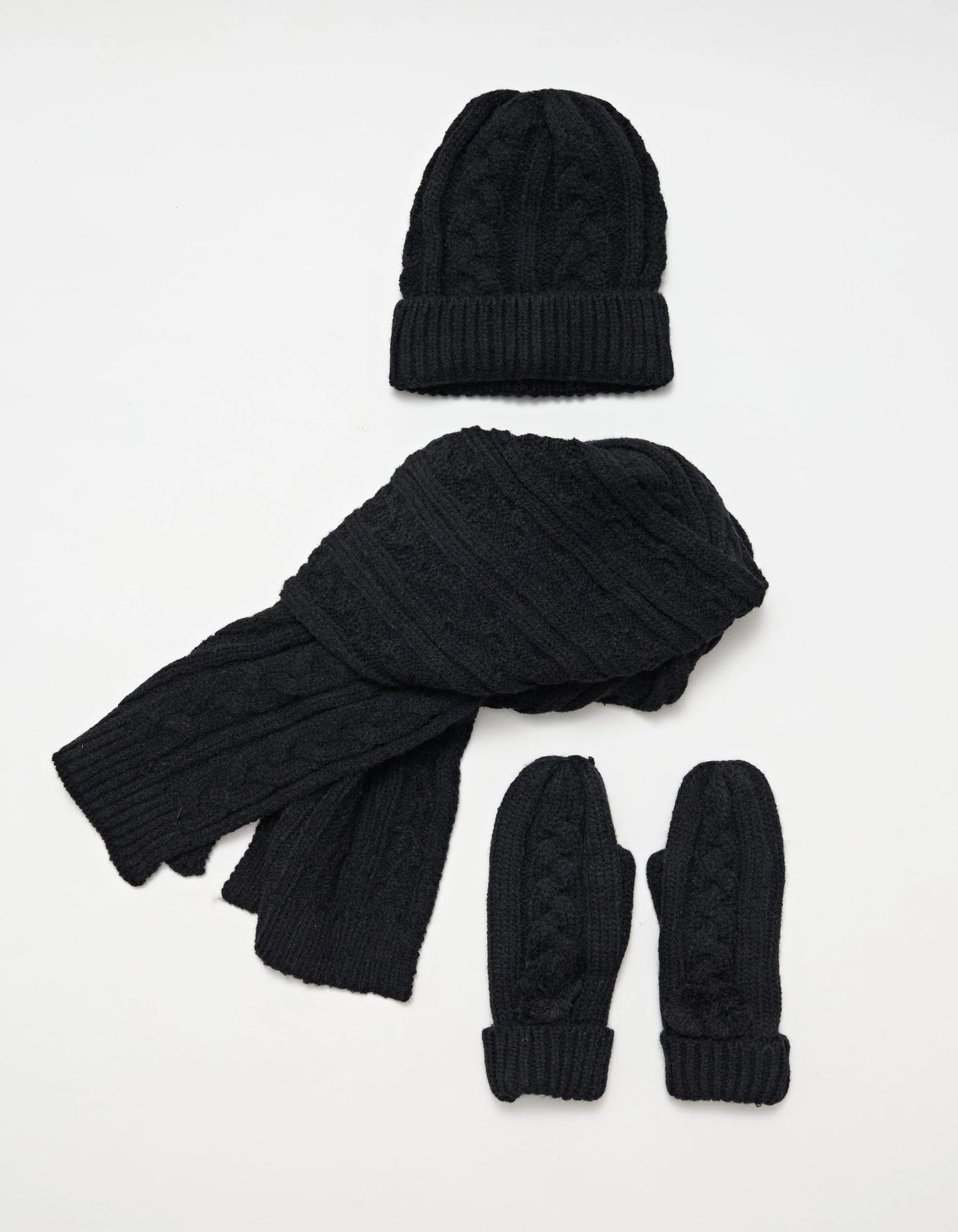 Stella+Gemma Scarf/Mitten/Beanie Tripple Set