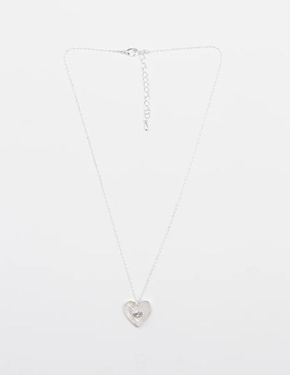 Stella + Gemma Necklace Chain with Heart and Crystal Eye