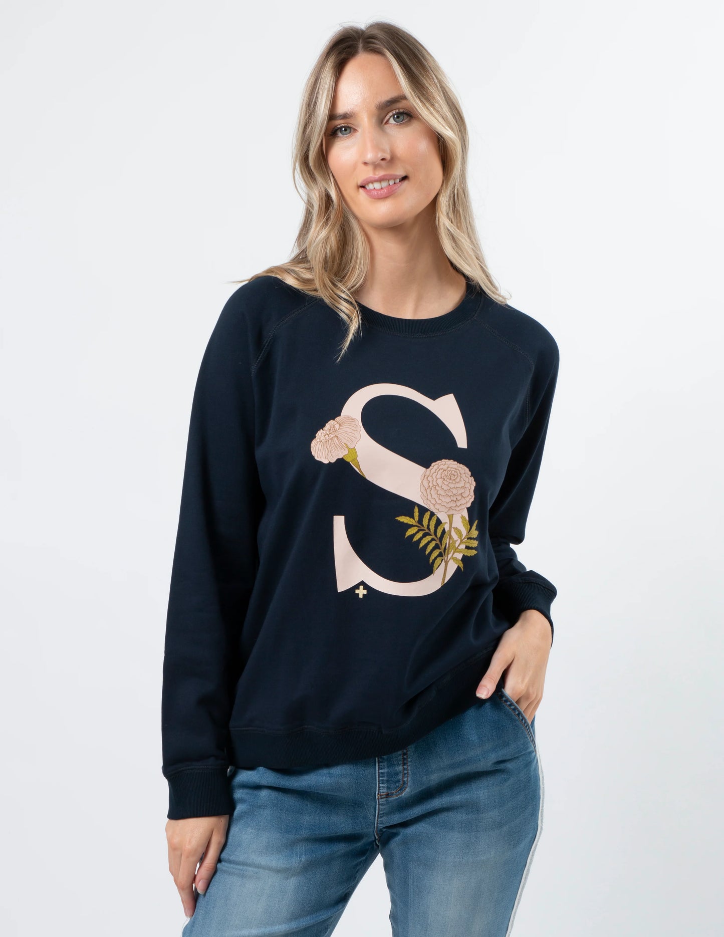 Stella+Gemma Classic Sweater - Navy Flore