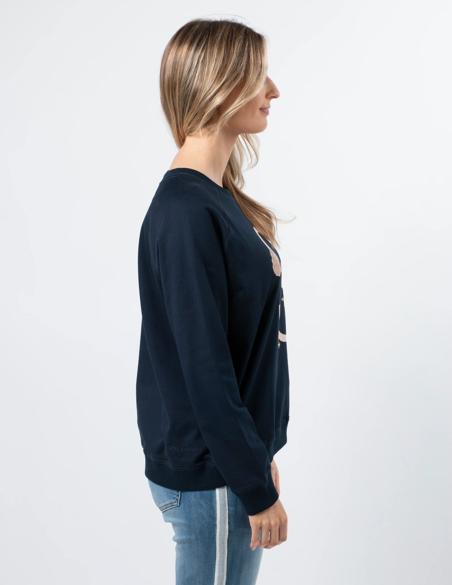 Stella+Gemma Classic Sweater - Navy Flore