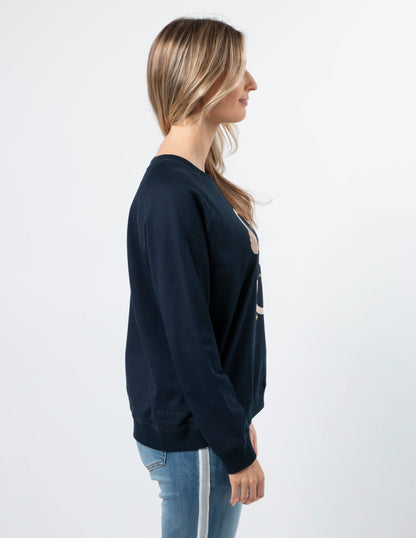 Stella+Gemma Classic Sweater - Navy Flore