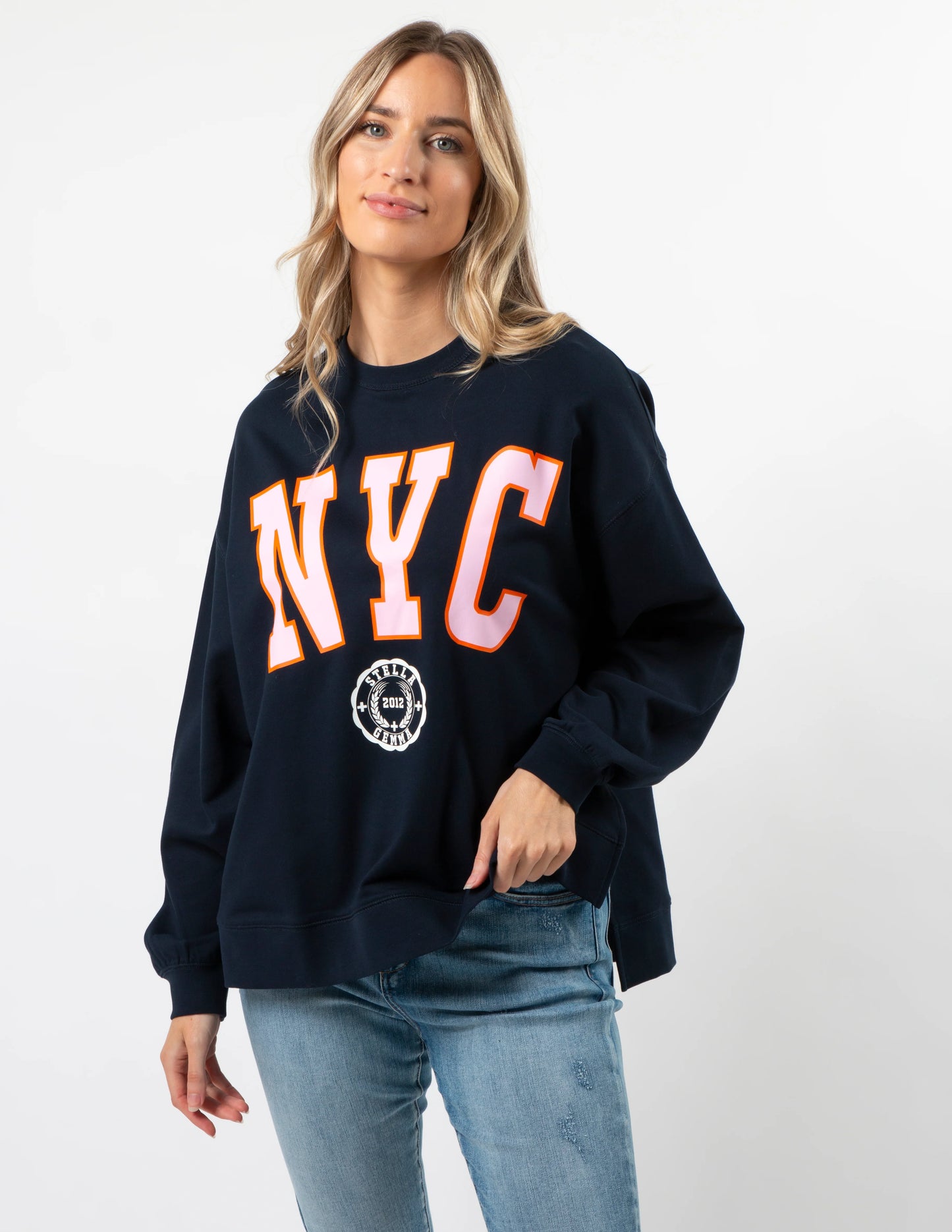 Stella + Gemma Sunday Sweater Navy NYC