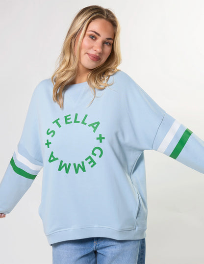 Stella+Gemma Newport Pocket Sweat Sky Blue Rotation
