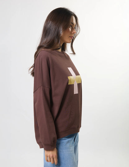 Stella+Gemma Newport  Sweat Chocolate Blush Cross