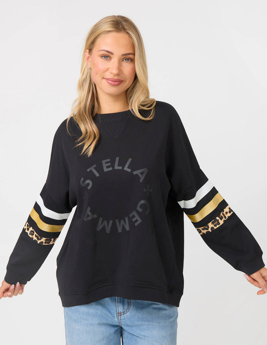 Stella+Gemma Newport Pocket Sweatshirt-Black Rotation