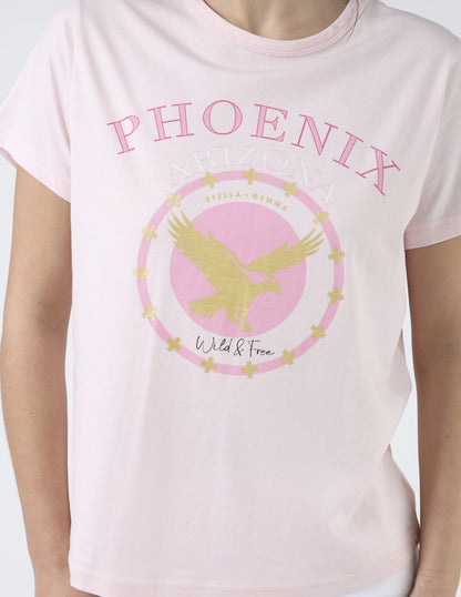 Stella+Gemma Rose Pink Wild and Free Eagle Tee