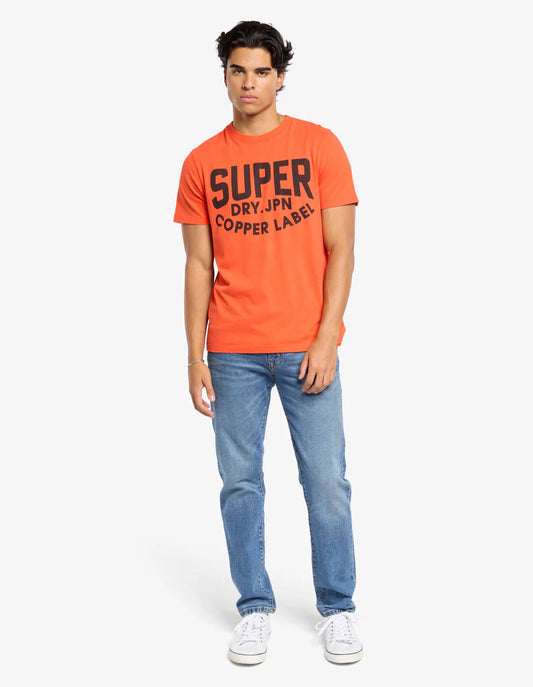 Superdry Copper Label Graphic Tee Bold Orange