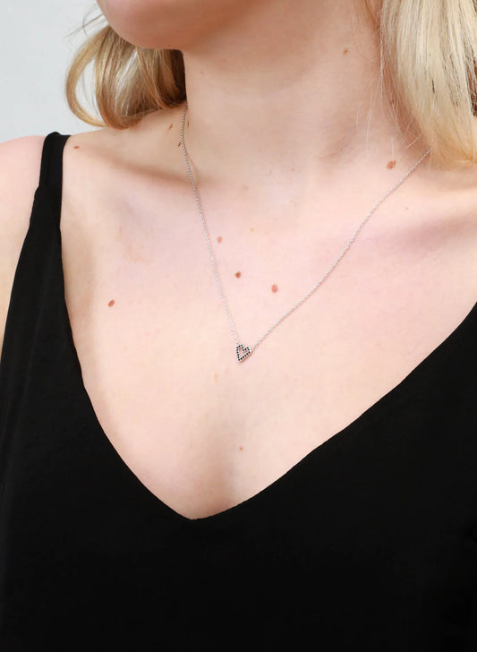 Federation Sparkles Heart Necklace Silver