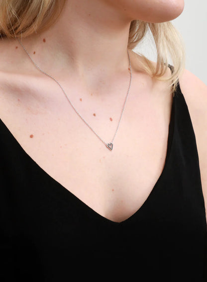 Federation Sparkles Heart Necklace Silver