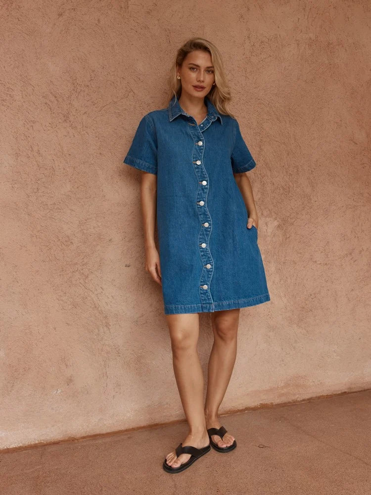 Sass Pepe Wave Denim Dress
