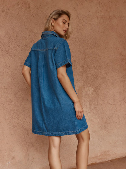 Sass Pepe Wave Denim Dress