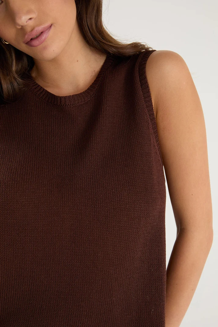Among The Brave Salute Relaxed Sleeveless Knit Top