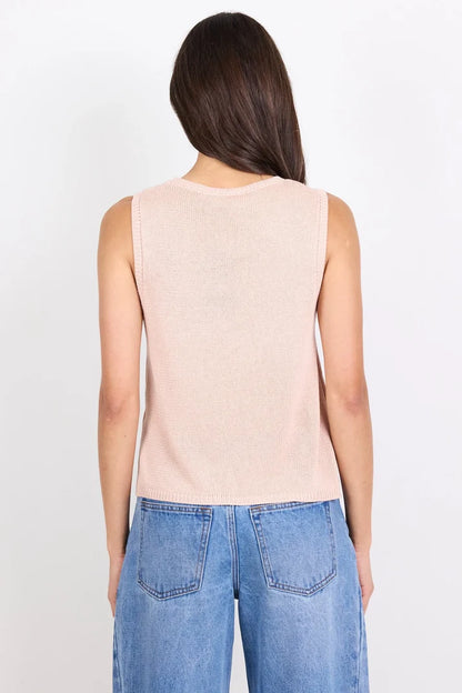 Among The Brave Salute Relaxed Sleeveless Knit Top