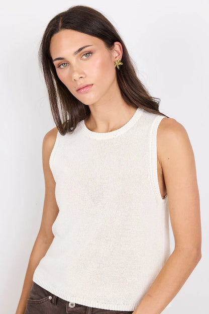 Among The Brave Salute Relaxed Sleeveless Knit Top