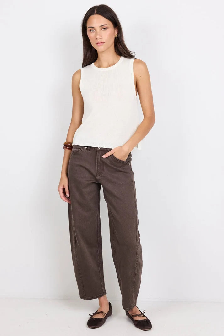 Among The Brave Salute Relaxed Sleeveless Knit Top