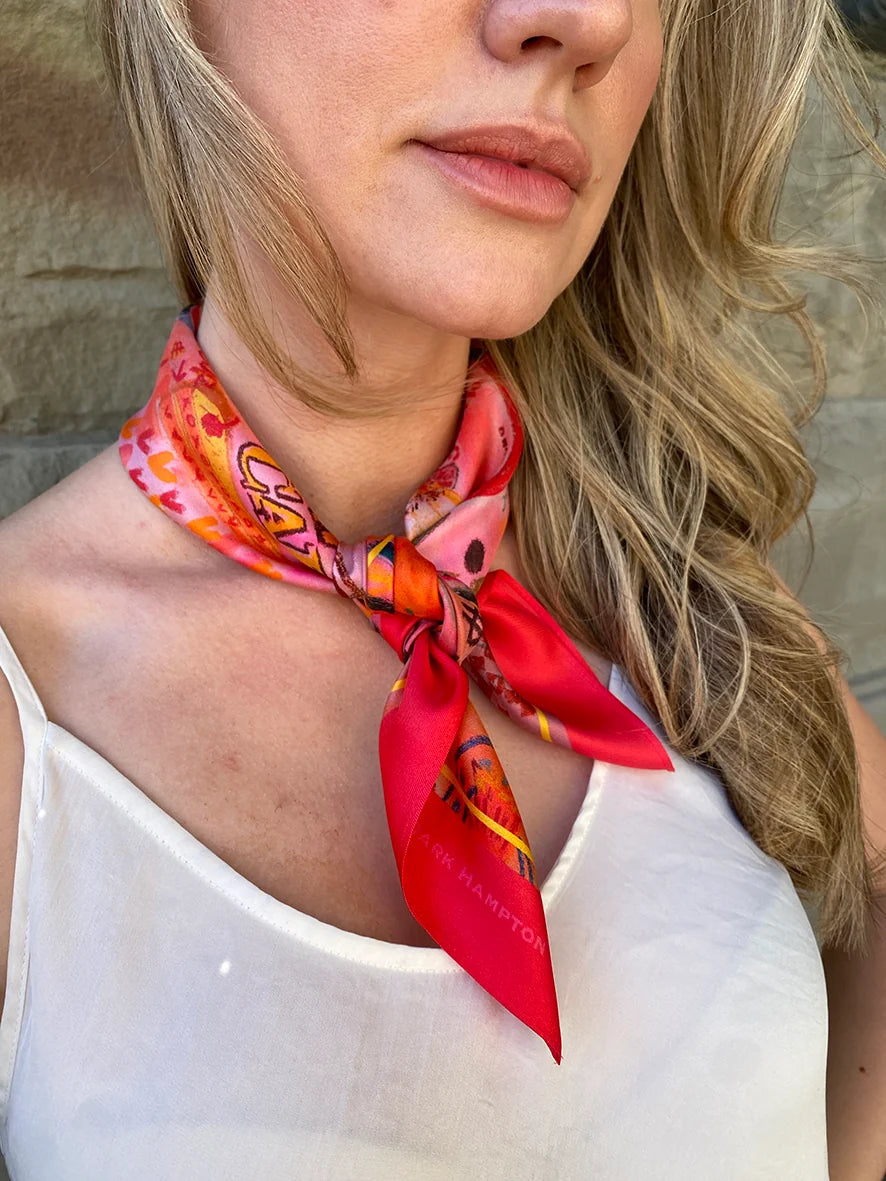 Dark Hampton Jackie Green Petite Silk Scarf