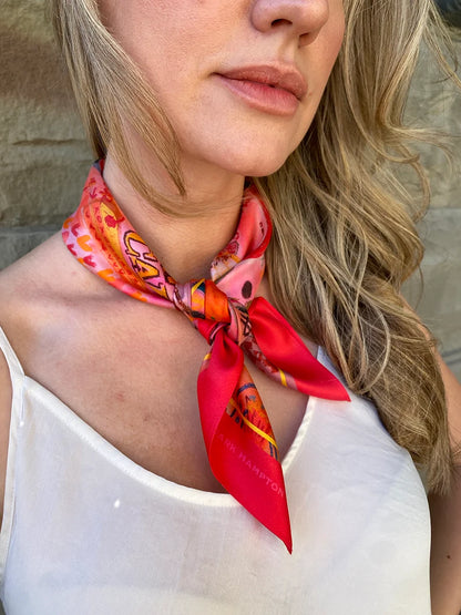 Dark Hampton Jackie Green Petite Silk Scarf