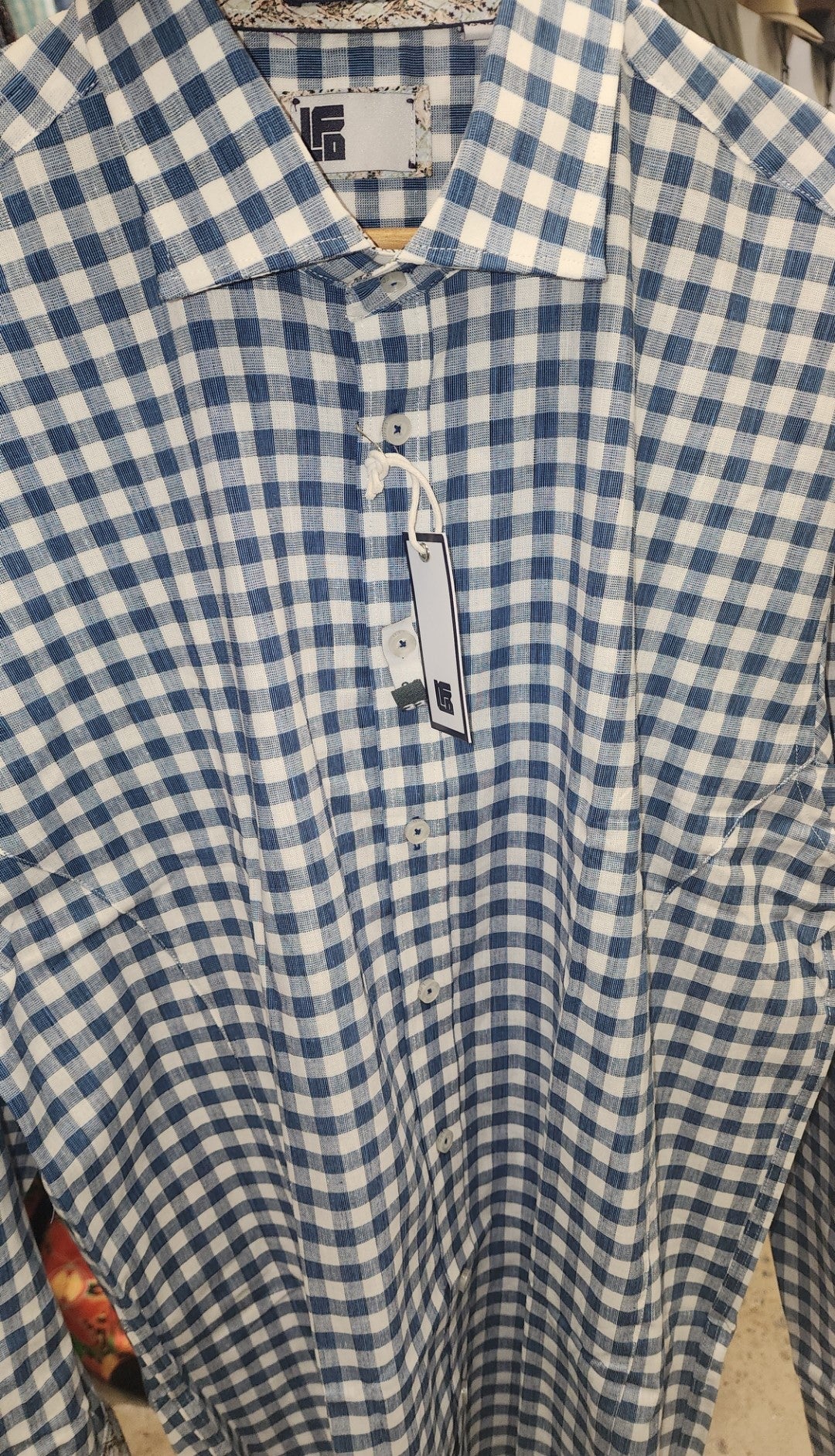 Litchfield Navy Gingham Shirt