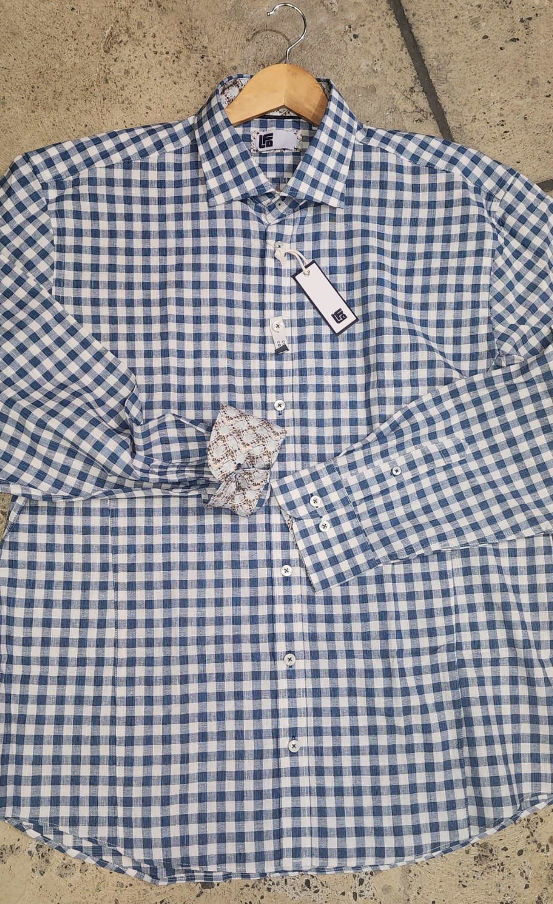 Litchfield Navy Gingham Shirt