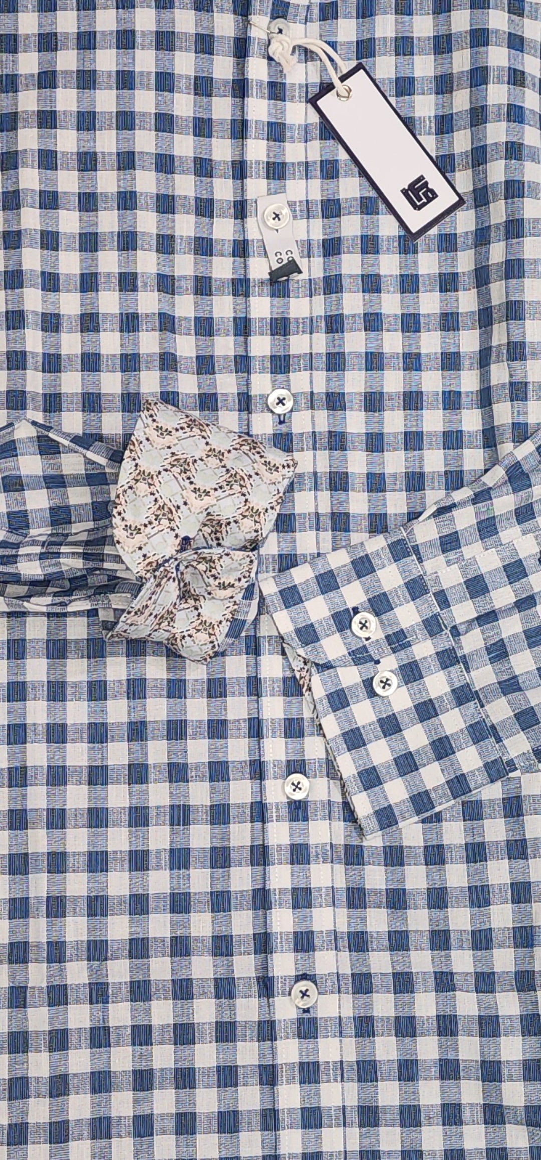 Litchfield Navy Gingham Shirt