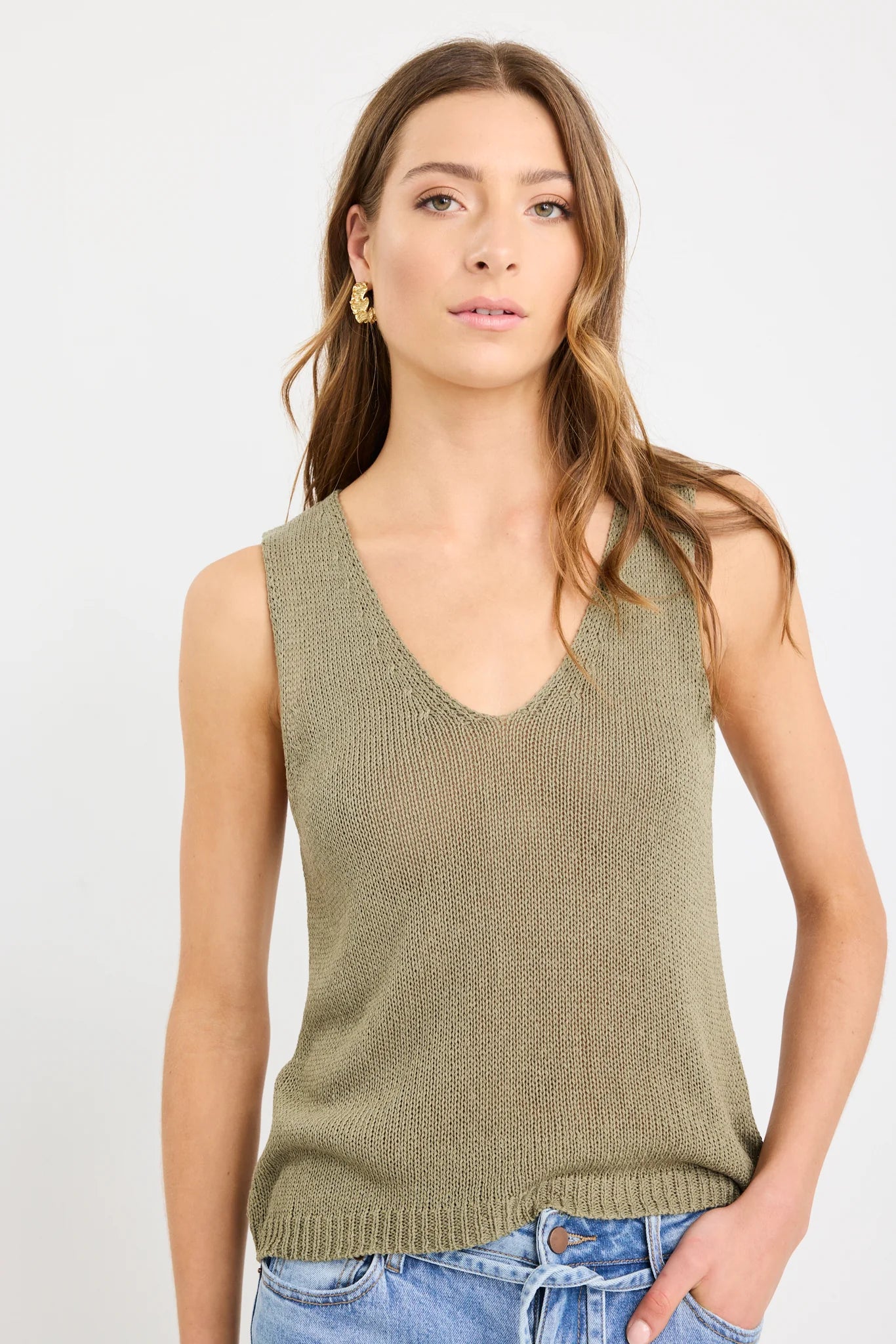 Stories Be Told Settler Sleeveless Knit Top