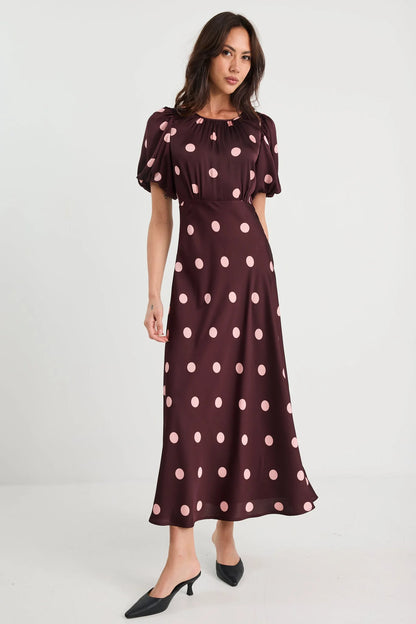 Stories Be Told Stage Plum Dress