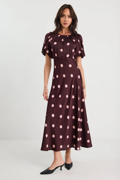 Stories Be Told Stage Plum Dress