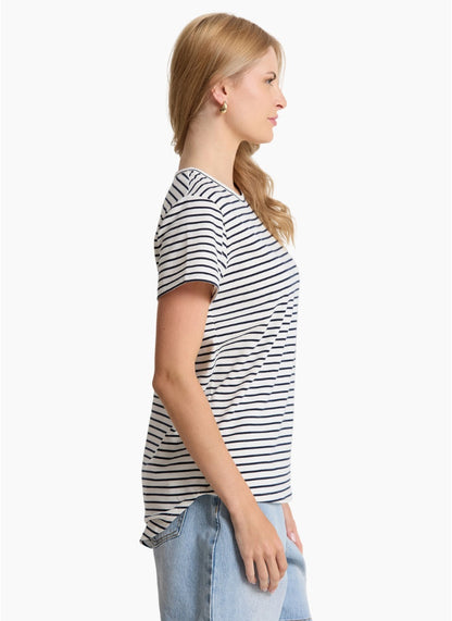 Stella+Gemma Classic Strip Tee White/Navy