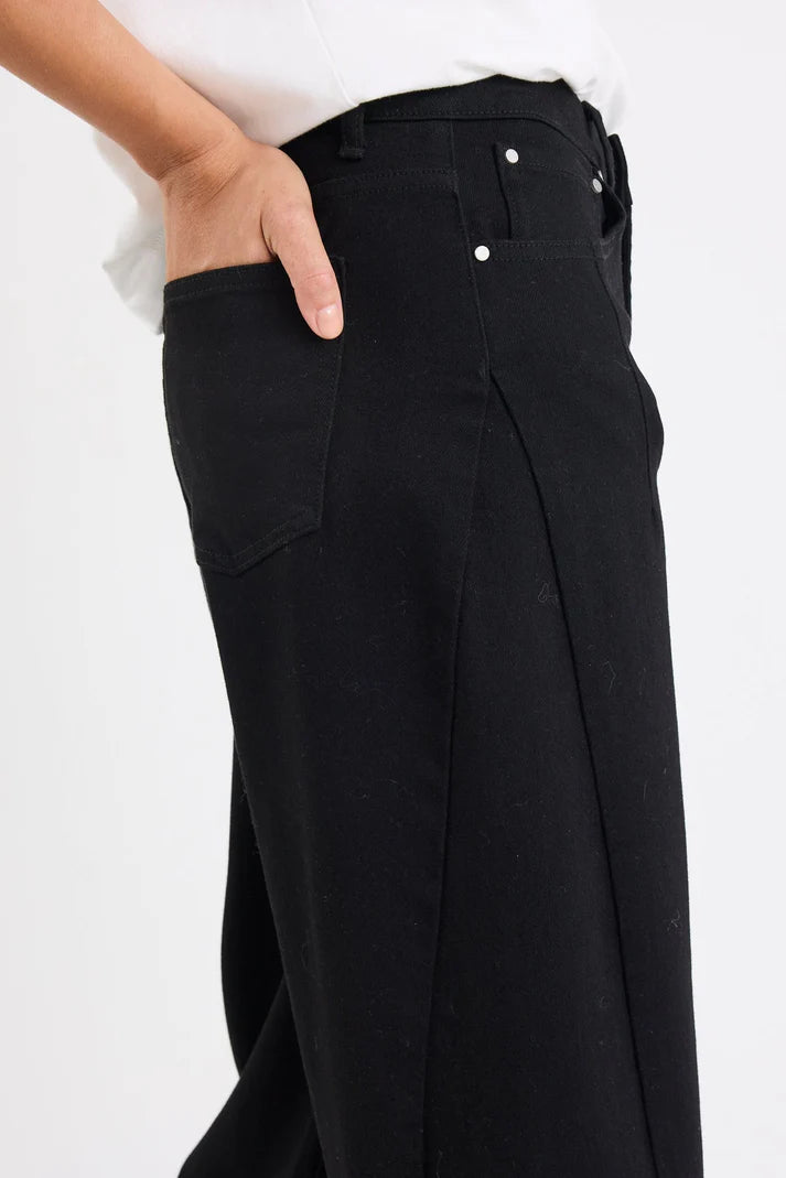 Among The Brave Graduate Dark Blue Stretch Barrel Jeans