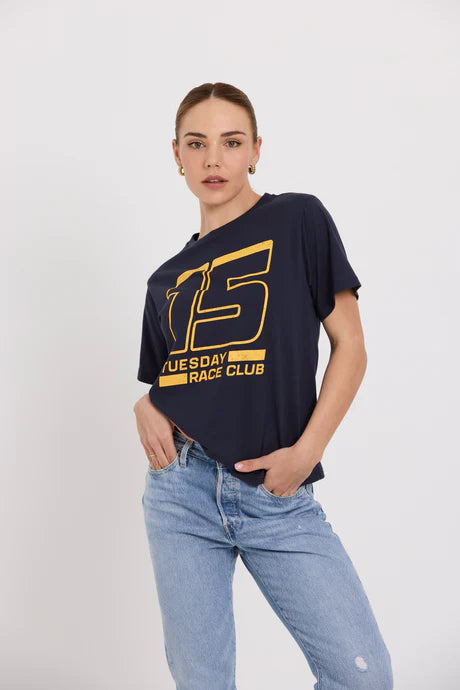 Tuesday Label Band Tee - Navy/15