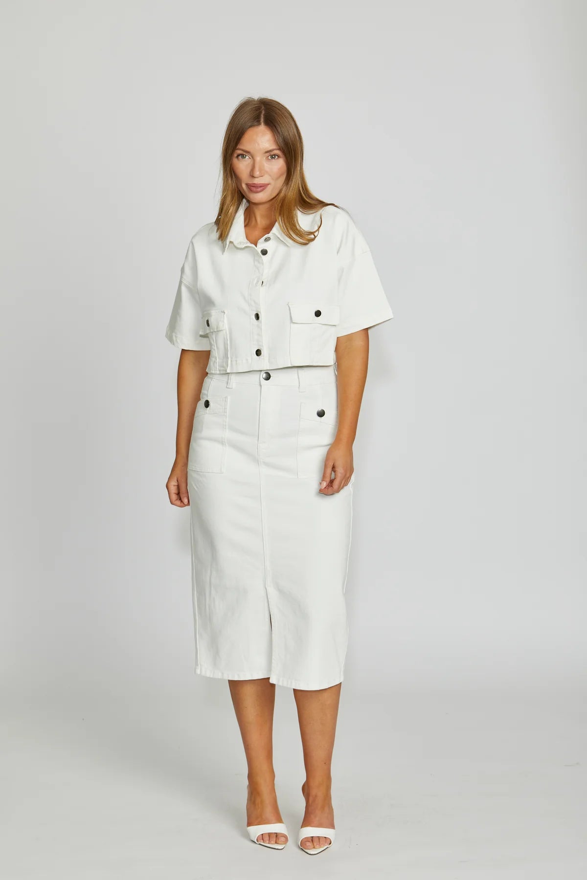 New London Jeans Jacket - Troy in Milk or Light Wash