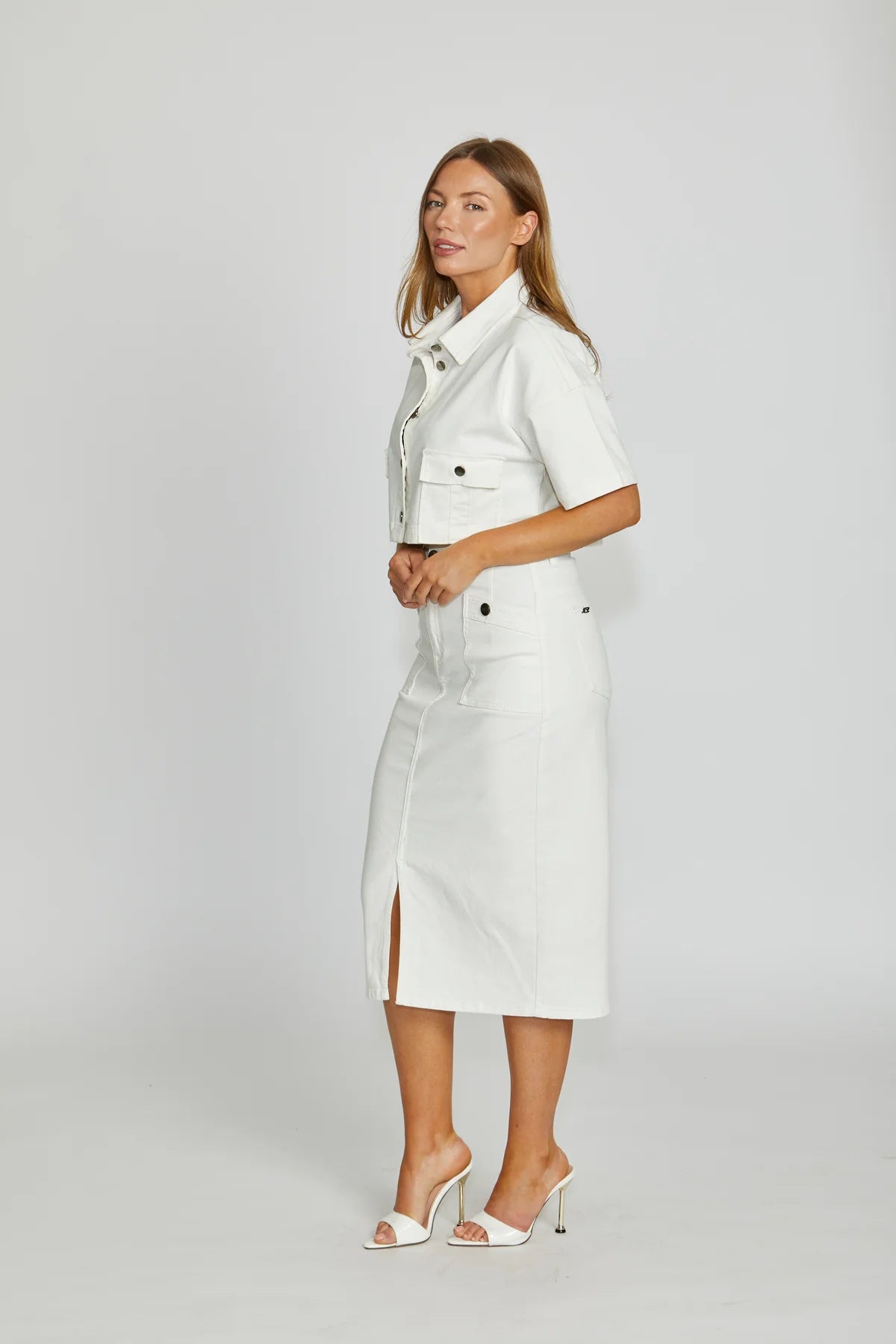 New London Jeans Jacket - Troy in Milk or Light Wash