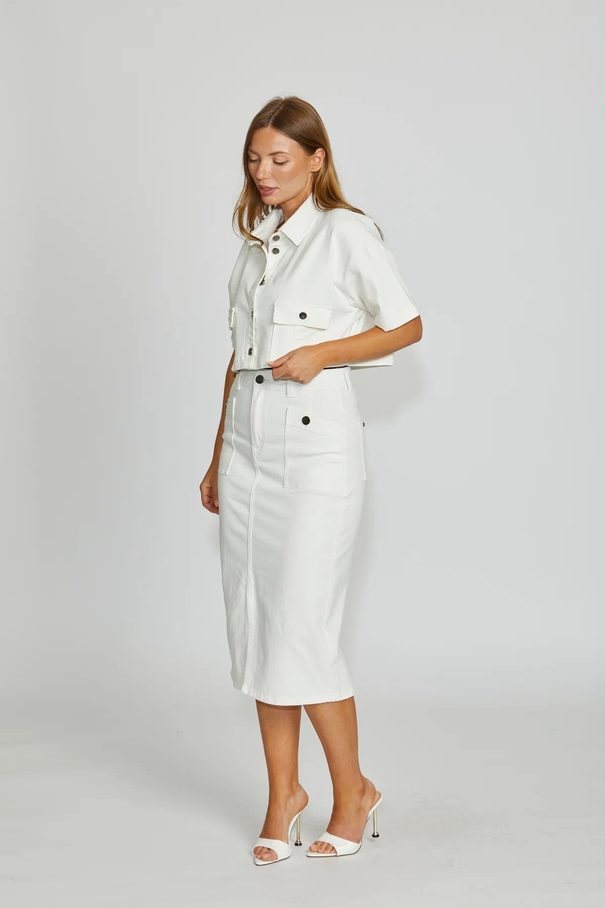 New London Jeans Jacket - Troy in Milk or Light Wash