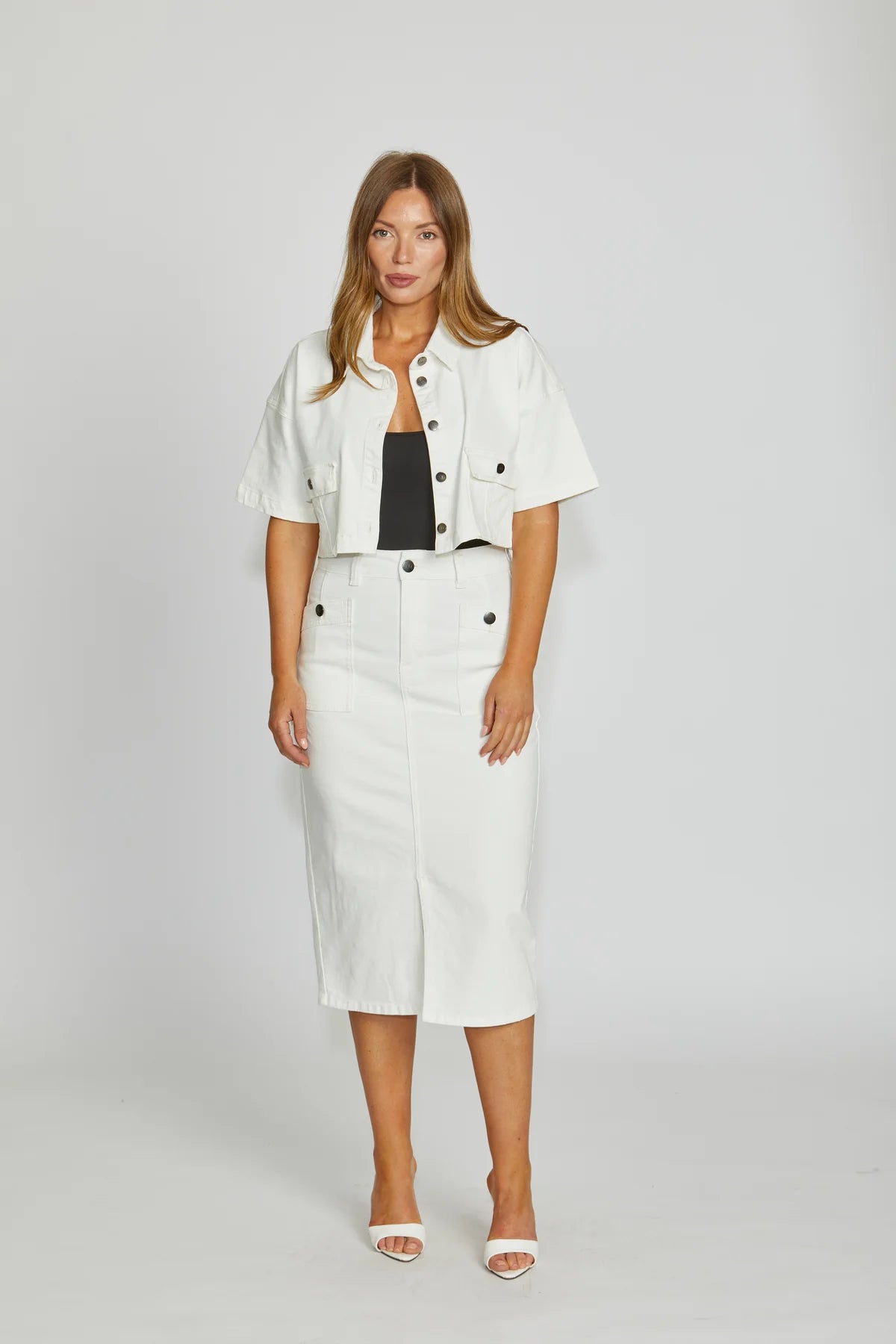 New London Jeans Jacket - Troy in Milk or Light Wash