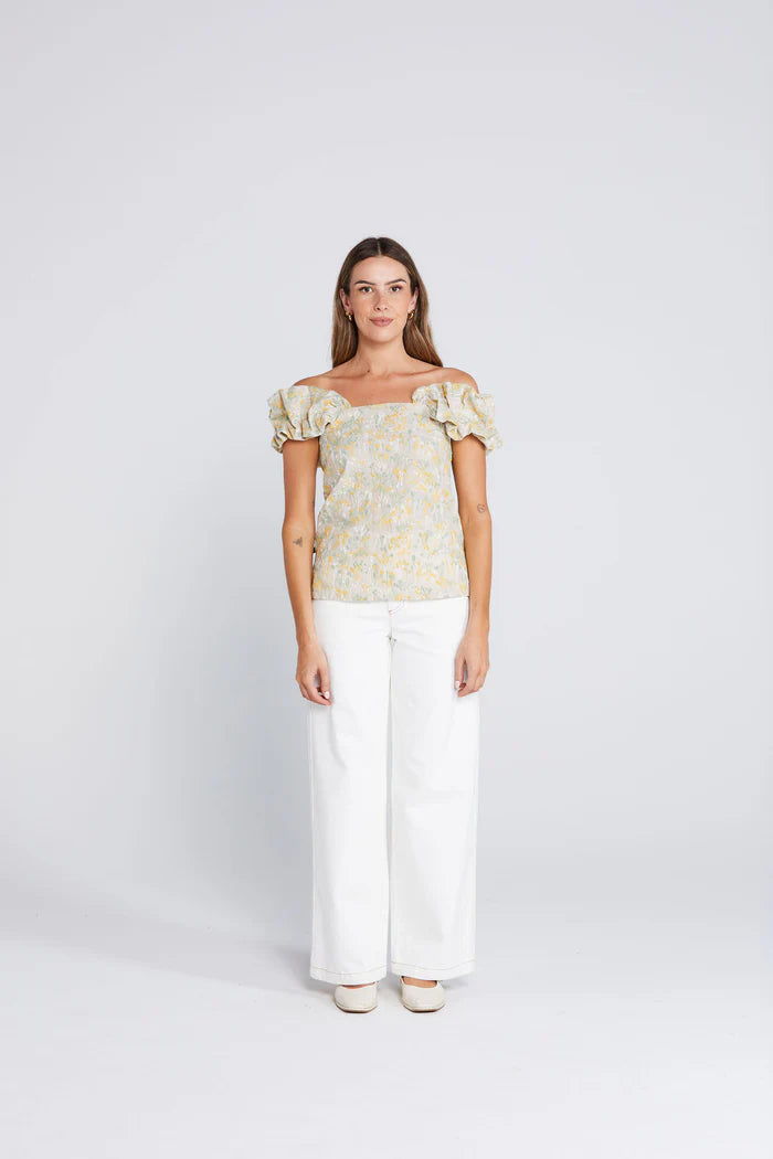 Thing Thing Ruffle Singlet  Whimsical Floral