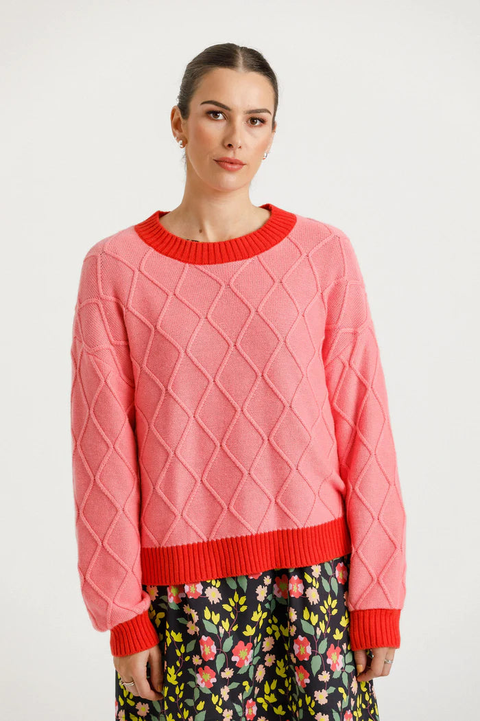 Thing Thing Shackle Jumper - Pink Lipstick