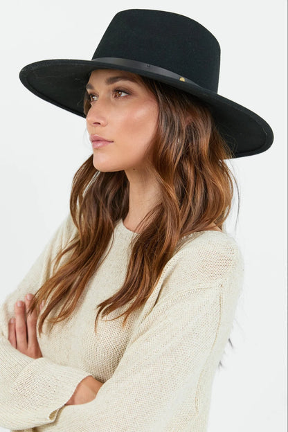 Among The Brave Tahlia Panama Wide Brim Wool Hat