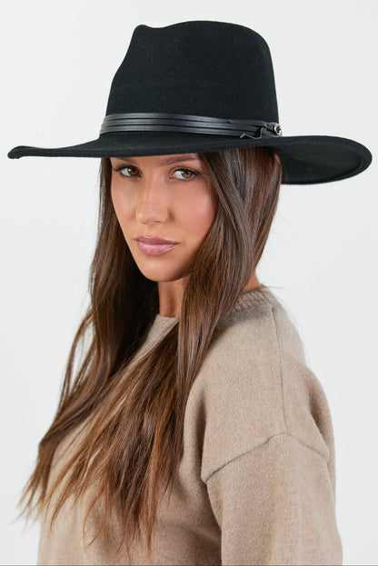 Among The Brave Tessa Stacked Trim Panama Wool Hat