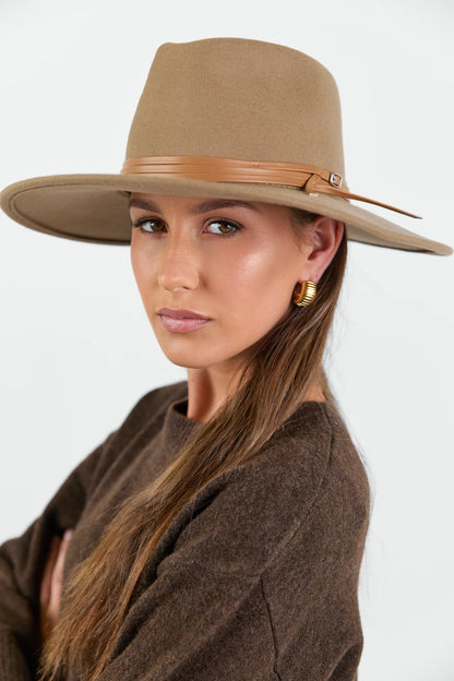 Among The Brave Tessa Stacked Trim Panama Wool Hat