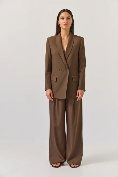 Tuesday Longline Blazer Bitter Chocolate