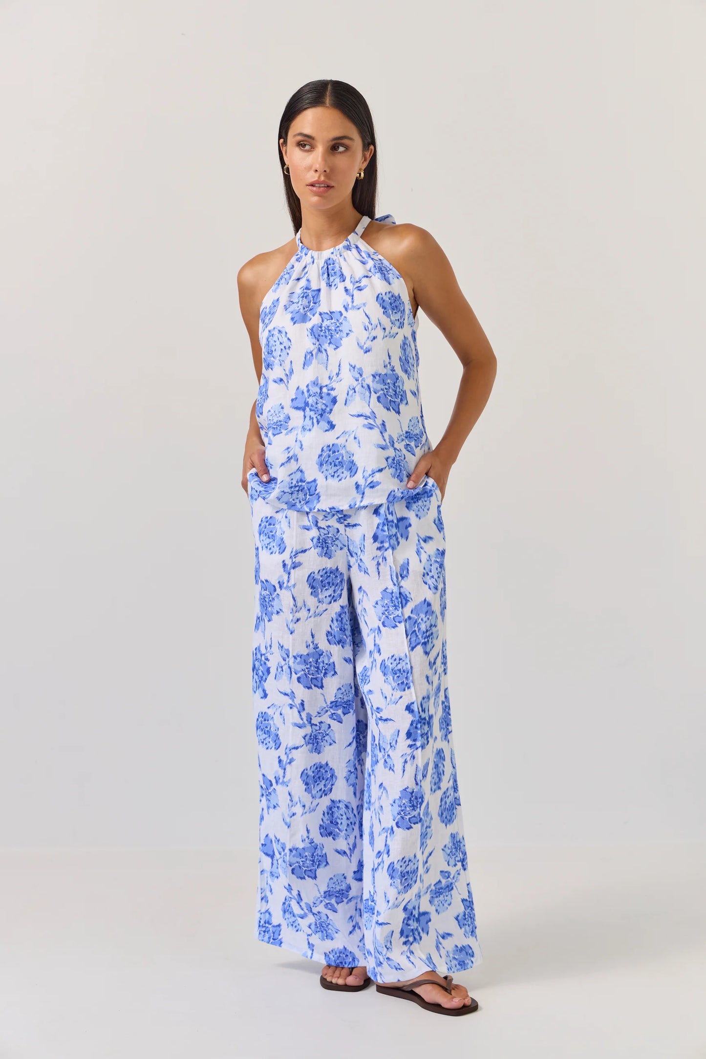Tuesday Label Home Pants Blue Rose